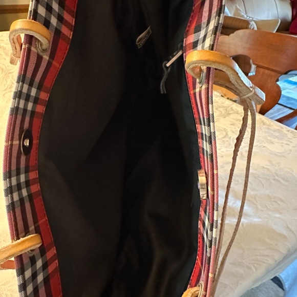 Burberry Red Nova Check Market Tote - Picture 13 of 13